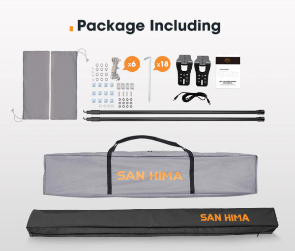 San Hima 180 Degree Free-Standing Awning 600D Canvas - image 3