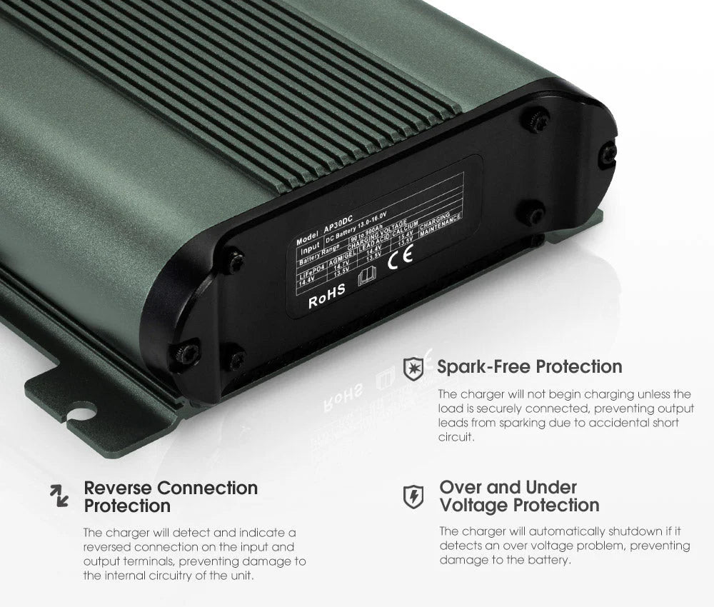 Atem Power 12V 30A DC to DC Battery Charger System Kit Isolator Dual Battery - image 4