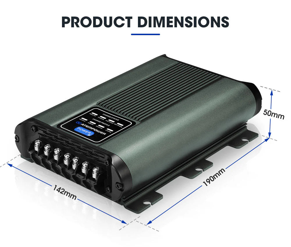 Atem Power 12V 40A DC to DC Battery Charger MPPT System Kit Isolator Dual Battery - image 10