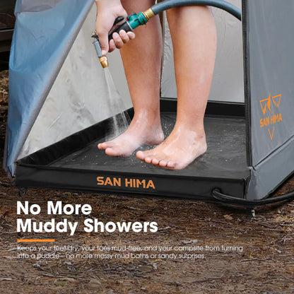 San Hima Camping Shower Tent Base 1.03x1.03M Foldable & Portable RV Awning Floor - image 6