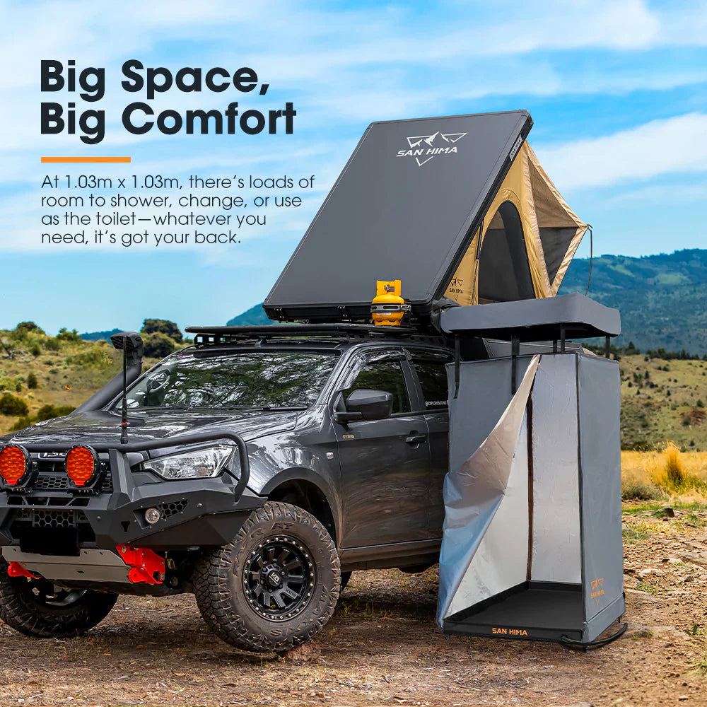 San Hima Camping Shower Tent Base 1.03x1.03M Foldable & Portable RV Awning Floor - image 7