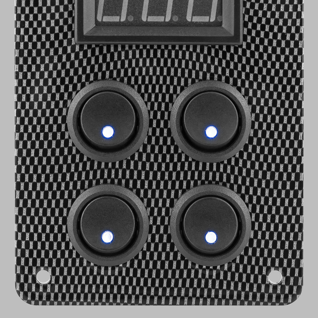 STEDI Carbon Switch Panel close up detail