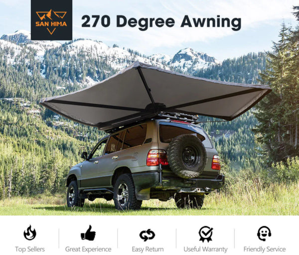 San Hima 270 Degree Free-Standing Awning 600D Canvas