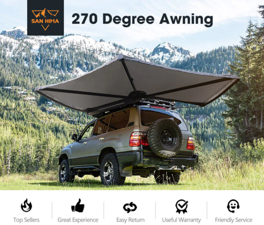 San Hima 270 Degree Free-Standing Awning 600D Canvas