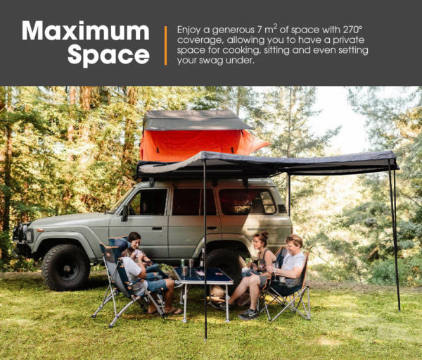 San Hima 270 Degree Free-Standing Awning 600D Canvas - image 7