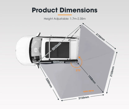 San Hima 270 Degree Free-Standing Awning 600D Canvas - image 9