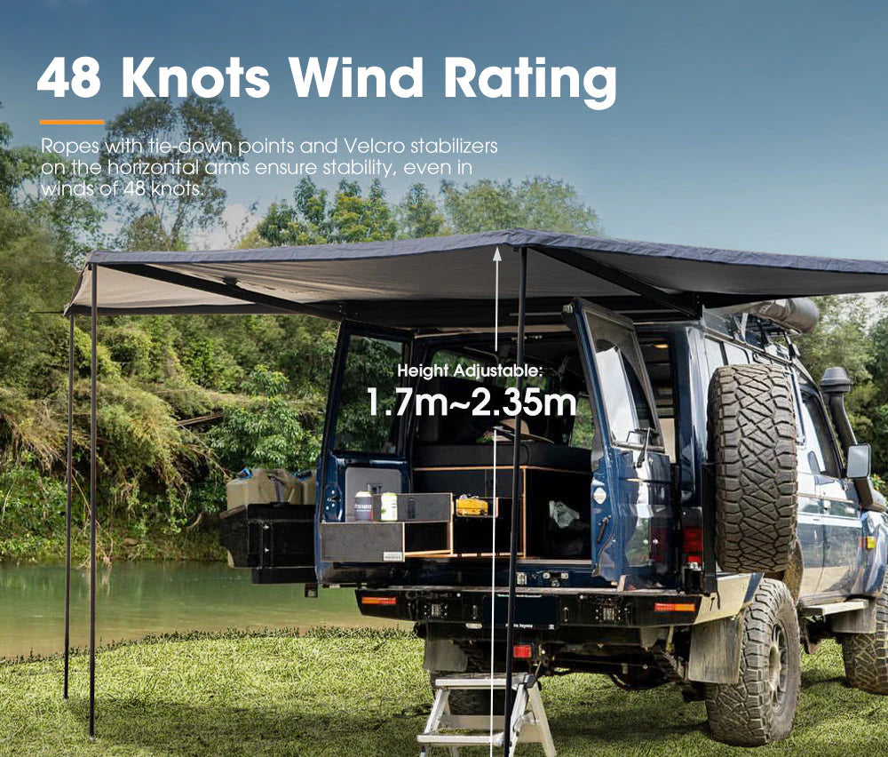 San Hima 180 Degree Free-Standing Awning 600D Canvas - image 6