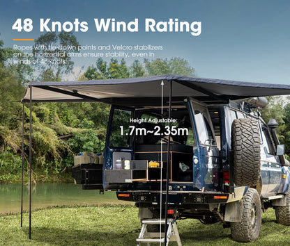 San Hima 180 Degree Free-Standing Awning 600D Canvas - image 6