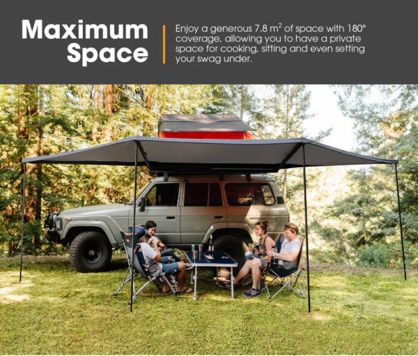 San Hima 180 Degree Free-Standing Awning 600D Canvas - image 9