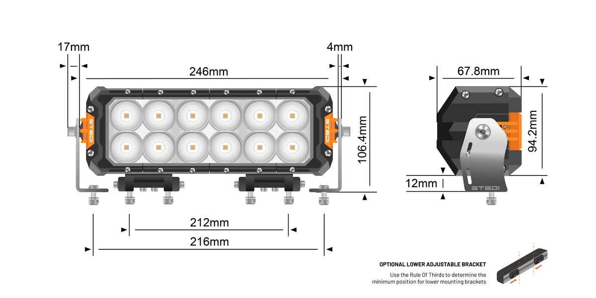 STEDI BYD Shark 6 ST3303 Lightbar Kit