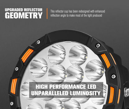 Lightfox 7inch LED Driving Light 1Lux@2,675ft/816m IP68 12,603 Lumens - image 3