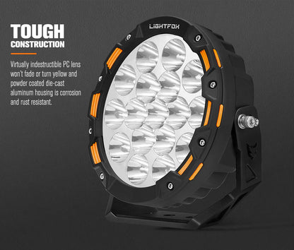 Lightfox 7inch LED Driving Light 1Lux@2,675ft/816m IP68 12,603 Lumens - image 5