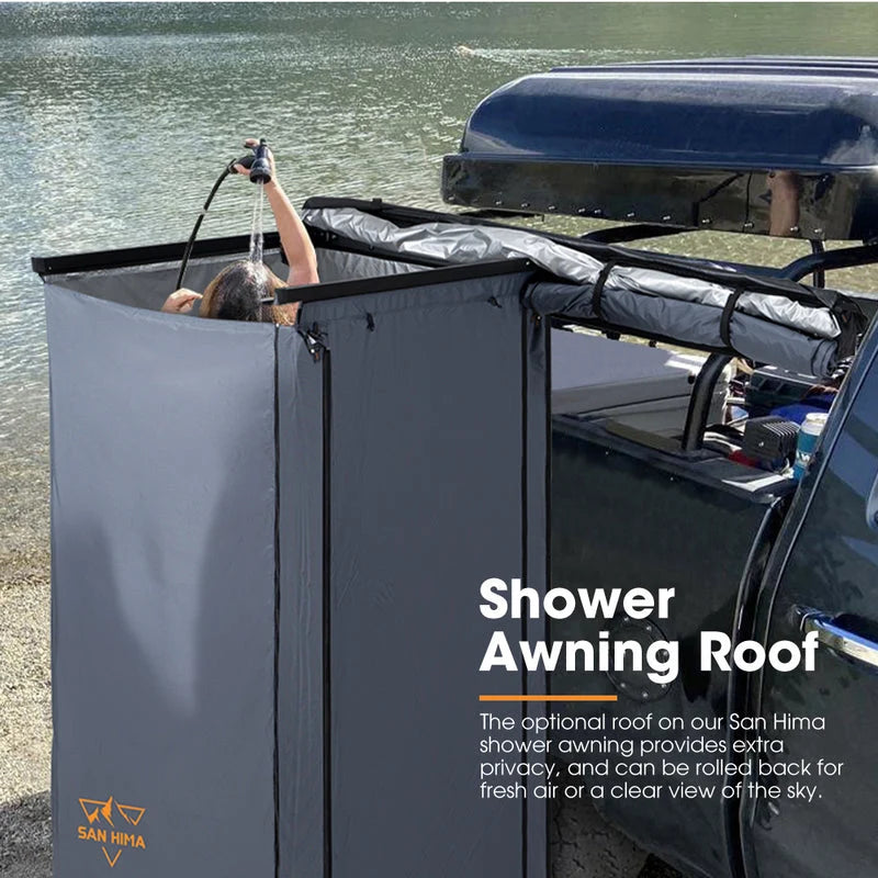 San Hima Dual Shower Awning Instant Fold-Out Ensuite Tent Camping Change Room - image 7