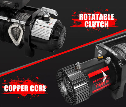 Fieryred 17500LBS Winch Wireless Synthetic Rope 12V Remote - image 5