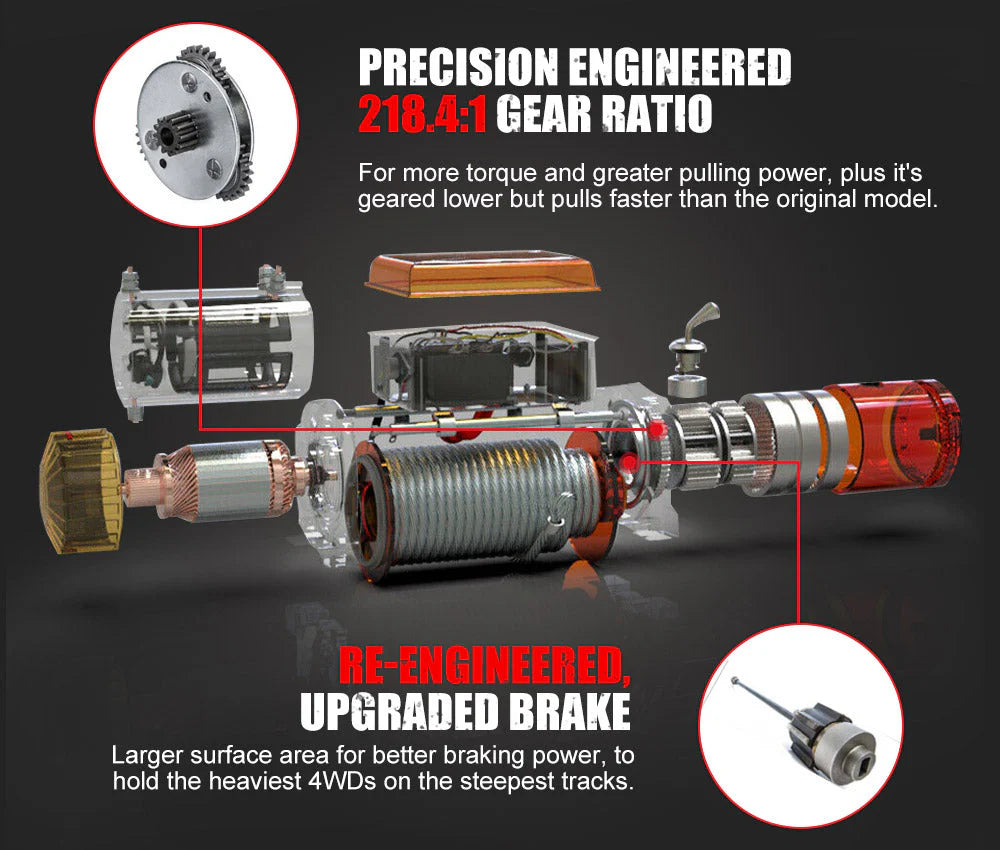 Fieryred 17500LBS Winch Wireless Synthetic Rope 12V Remote - image 6
