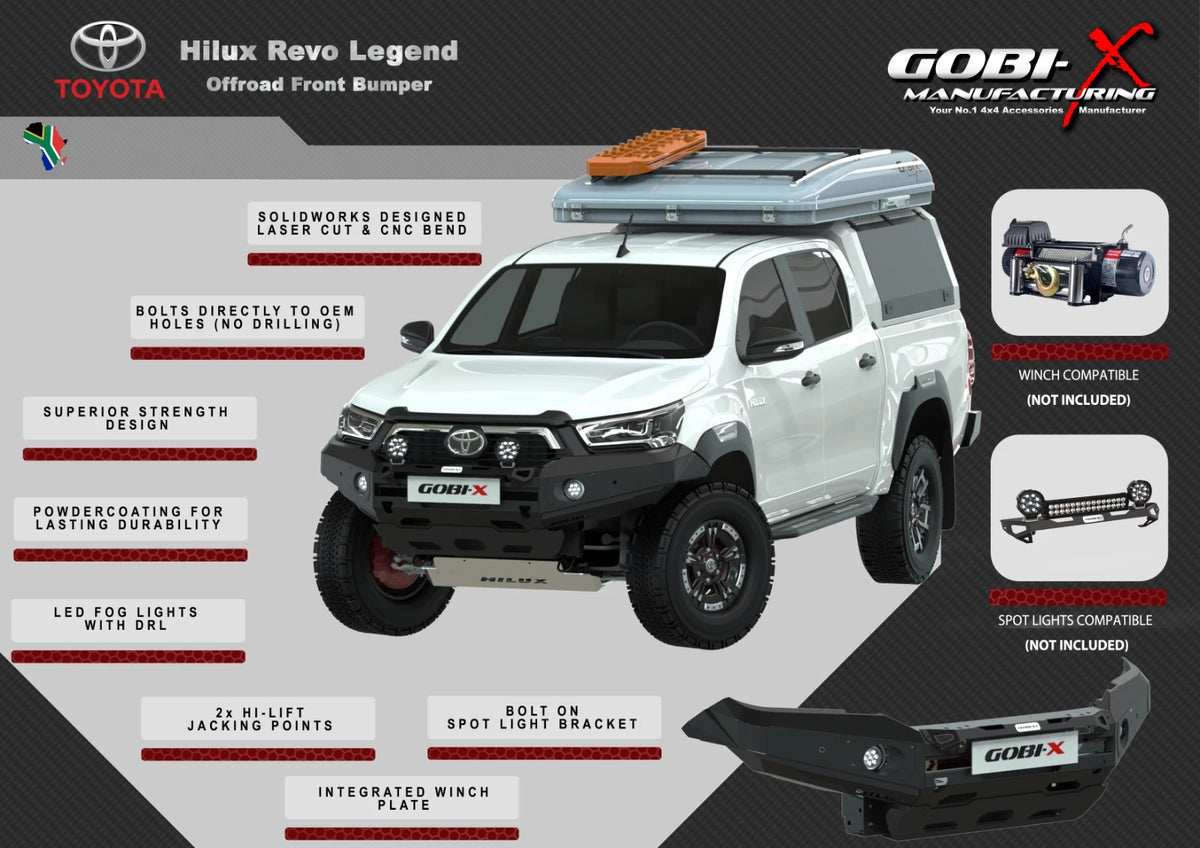 Gobi X Front Bumper Toyota Hilux Revo Legend