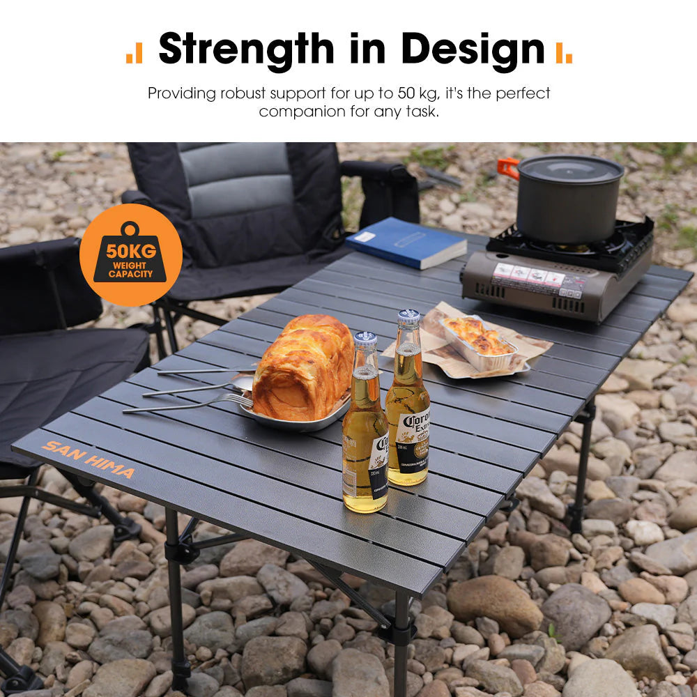 San Hima Folding Camping Table Adjustable Aluminium Portable - image 5