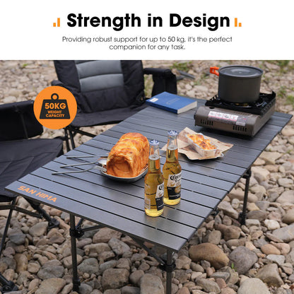 San Hima Folding Camping Table Adjustable Aluminium Portable - image 5