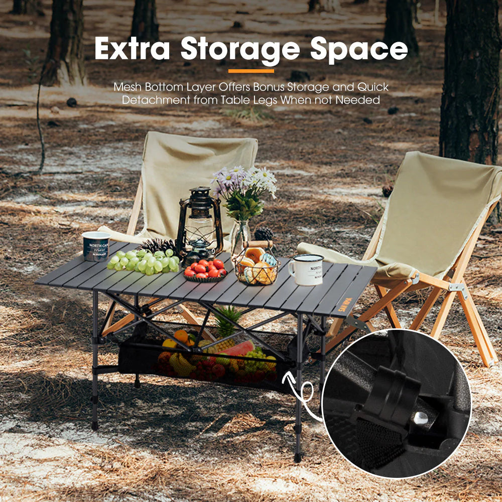 San Hima Folding Camping Table Adjustable Aluminium Portable - image 7