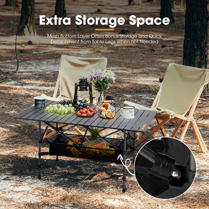 San Hima Folding Camping Table Adjustable Aluminium Portable - image 7