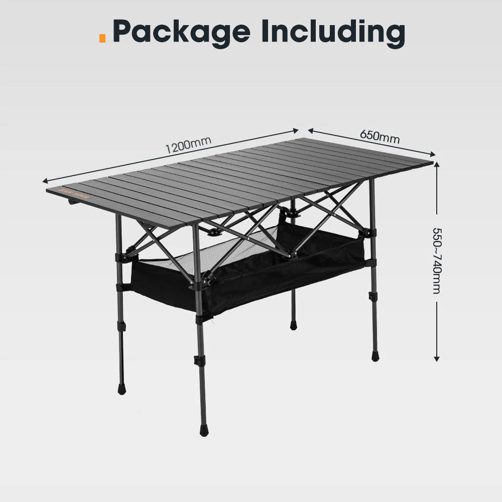 San Hima Folding Camping Table Adjustable Aluminium Portable - image 10