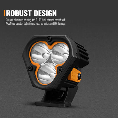 Lightfox Cygnus-3 3inch Pair LED Pod Lights 1Lux@1,181ft IP68 3,236 - image 6