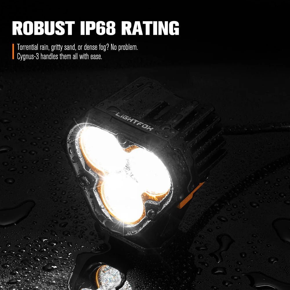 Lightfox Cygnus-3 3inch Pair LED Pod Lights 1Lux@1,181ft IP68 3,236 - image 7
