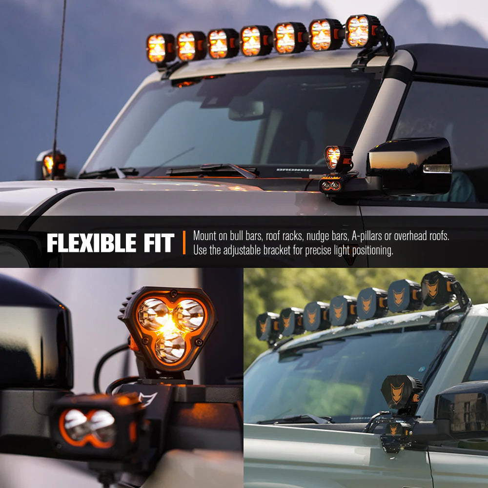 Lightfox Cygnus-3 3inch Pair LED Pod Lights 1Lux@1,181ft IP68 3,236 - image 8