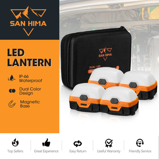 San Hima various multi packs Camp Light sets - Dual Colour LED Lantern with Inbuilt Lithium Battery - image 2