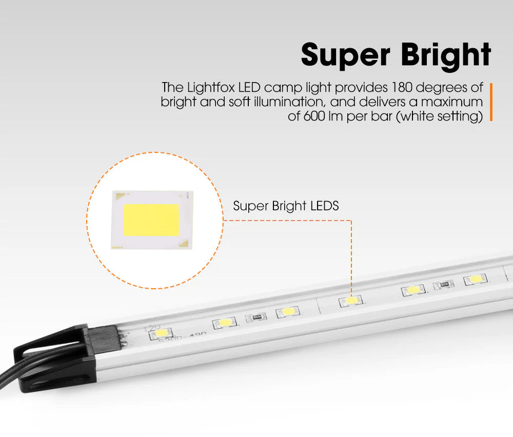 Lightfox 4PCS 12V LED Strip Light Bar Waterproof White Lights - image 7