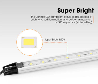 Lightfox 4PCS 12V LED Strip Light Bar Waterproof White Lights - image 7