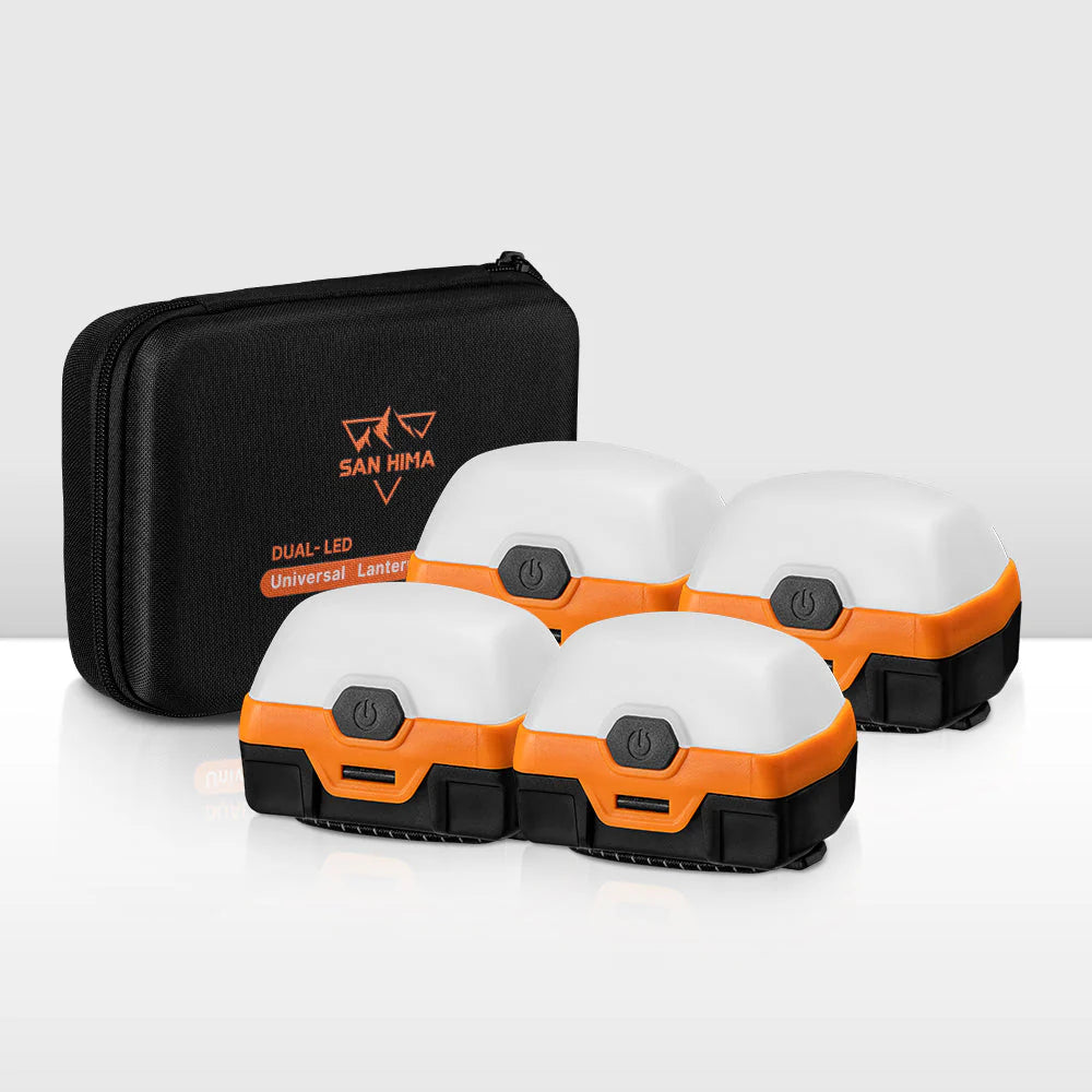 San Hima various multi packs Camp Light sets - Dual Colour LED Lantern with Inbuilt Lithium Battery