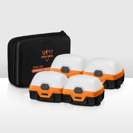 San Hima various multi packs Camp Light sets - Dual Colour LED Lantern with Inbuilt Lithium Battery