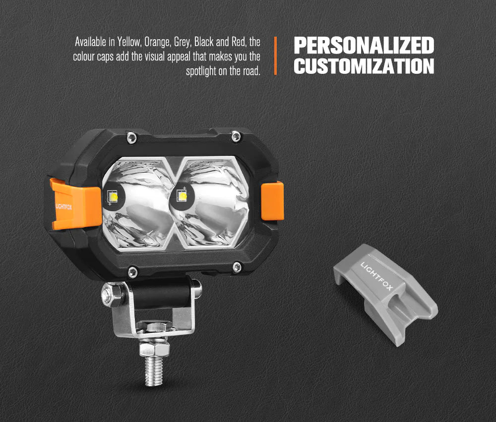 Lightfox Pair 4inch Osram LED Work Lights 1Lux @ 393m 4,600Lumens - image 5