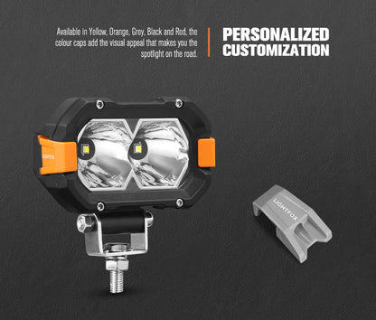Lightfox Pair 4inch Osram LED Work Lights 1Lux @ 393m 4,600Lumens - image 5