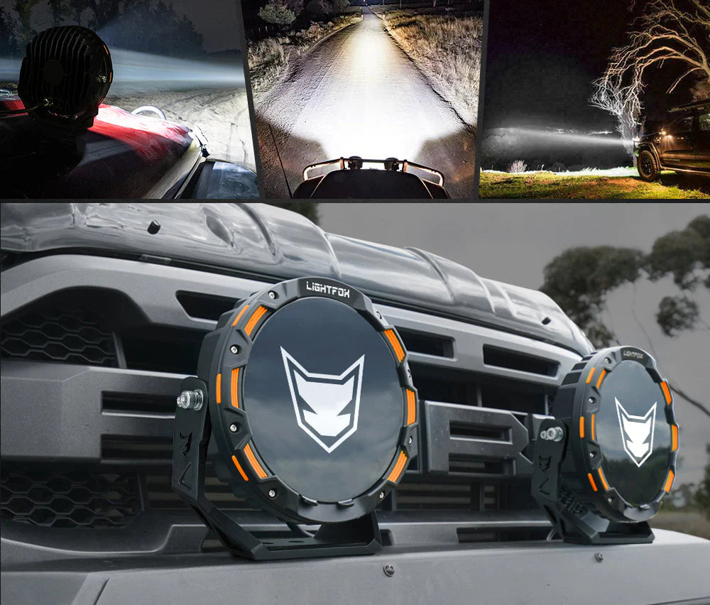 Lightfox 9inch Laser LED Driving Lights 1Lux@7,302ft/2,226m IP68 15,046 Lumens - image 8