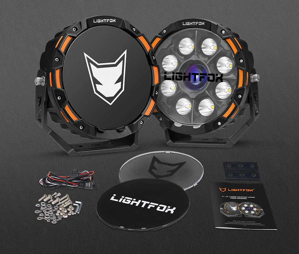 Lightfox 9inch Laser LED Driving Lights 1Lux@7,302ft/2,226m IP68 15,046 Lumens - image 10