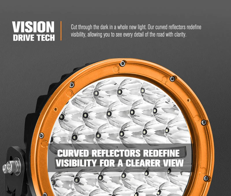 Lightfox Polaris 7 inch and 9 inch Osram LED Driving Lights with DRL