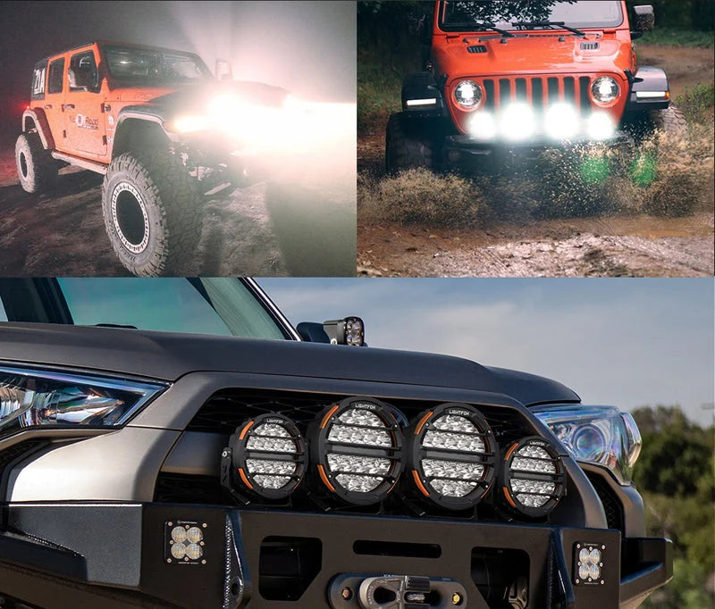 Lightfox Polaris 7 inch and 9 inch Osram LED Driving Lights with DRL