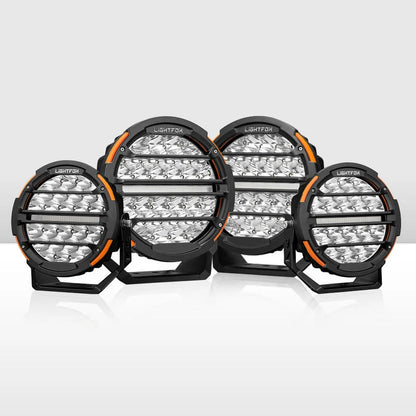 Lightfox Polaris 7 inch and 9 inch Osram LED Driving Lights with DRL