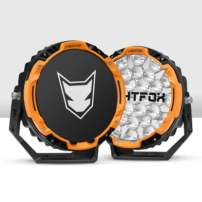 Lightfox 9inch LED Driving Light set with DRL 1Lux@6,890ft/2,100m IP68 16,342 Lumens