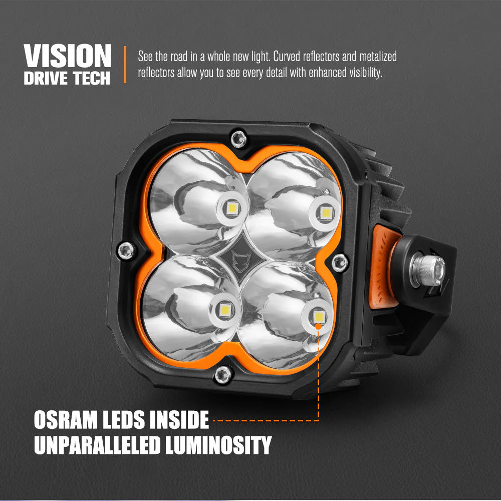 Lightfox Cygnus Pair 5inch Osram LED Pod Lights 1Lux@651m 14,106 Lumens - image 3