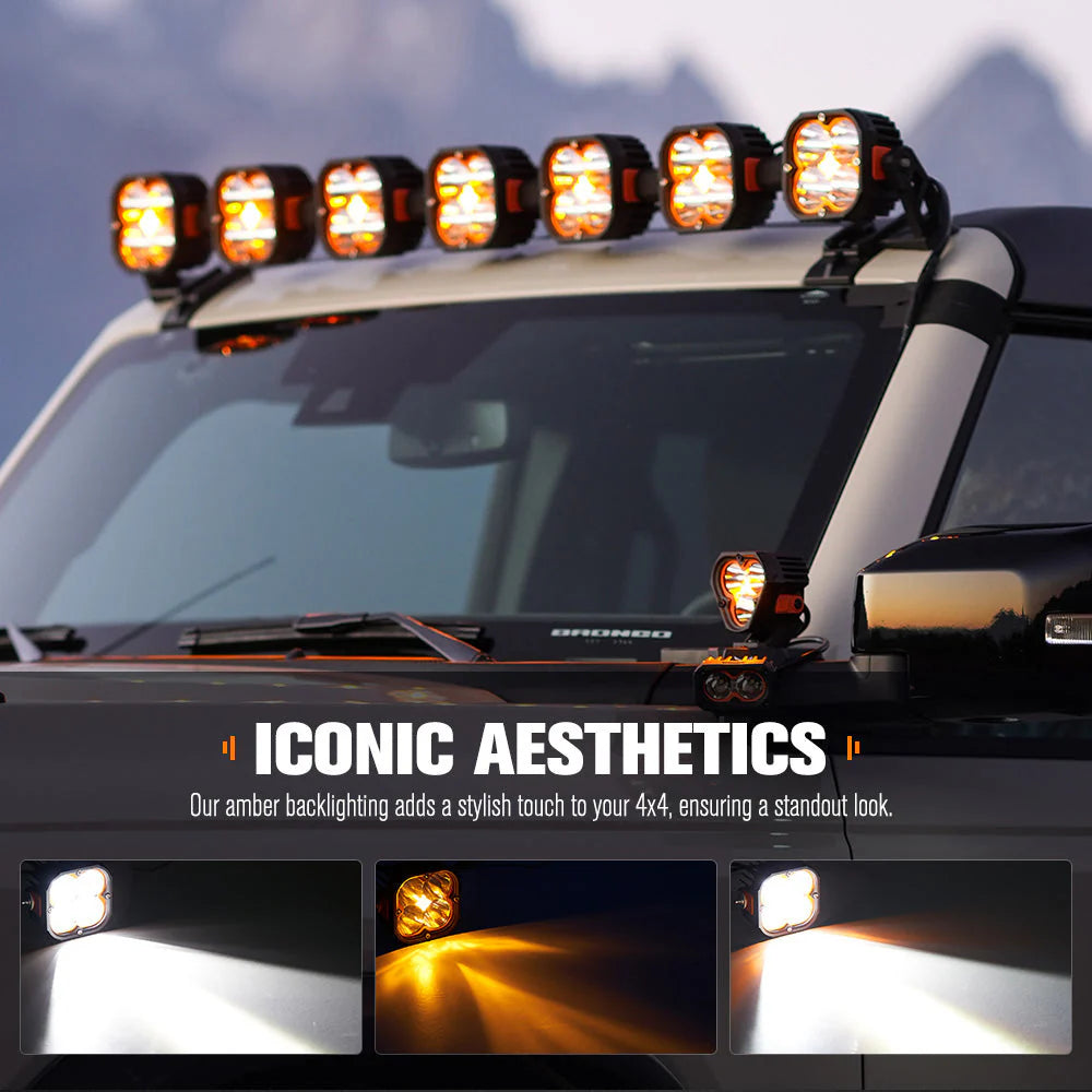 Lightfox Cygnus Pair 5inch Osram LED Pod Lights 1Lux@651m 14,106 Lumens - image 4