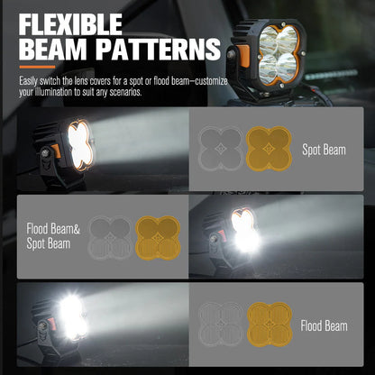 Lightfox Cygnus Pair 5inch Osram LED Pod Lights 1Lux@651m 14,106 Lumens - image 6