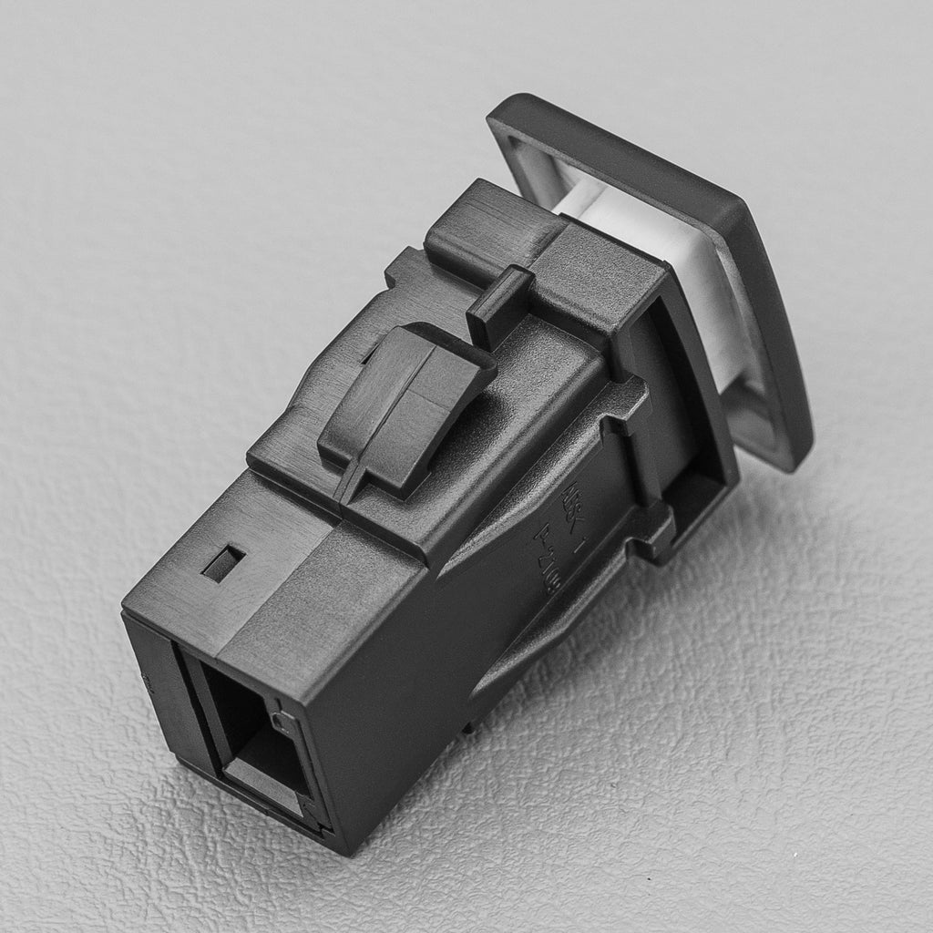 STEDI push button switch close up