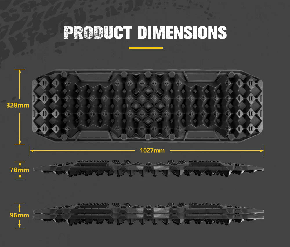 Pair 10T Recovery Tracks Sand Track with Jack Base - Red or Black - image 11