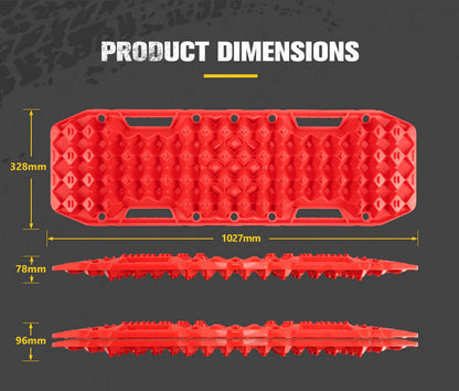 Pair 10T Recovery Tracks Sand Track with Jack Base - Red or Black - image 12