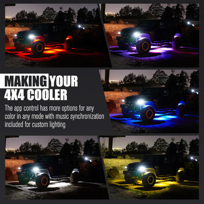 LIGHTFOX RGBW LED Rock Lights - 8 Pack - image 7