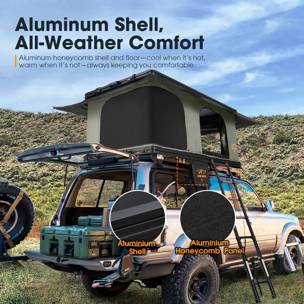 San Hima Gibb Rooftop Tent Hardshell With Ladder - image 3