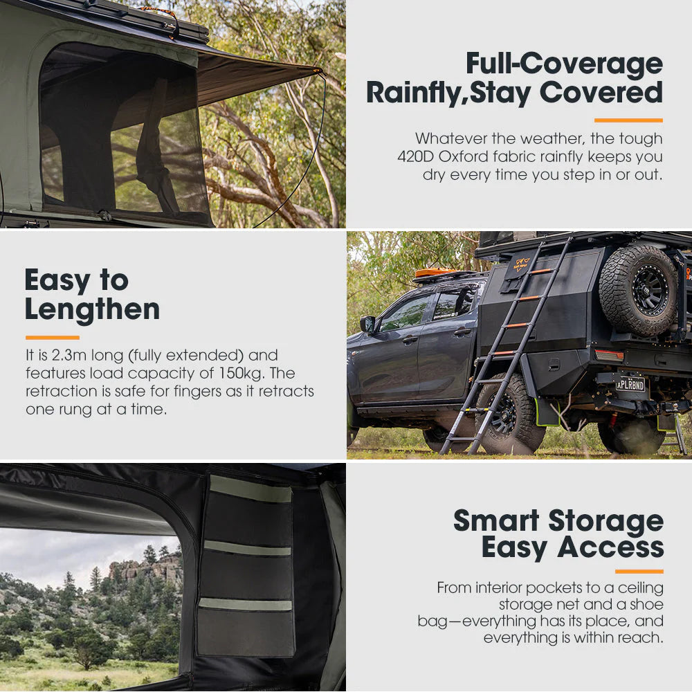 San Hima Gibb Rooftop Tent Hardshell With Ladder - image 6